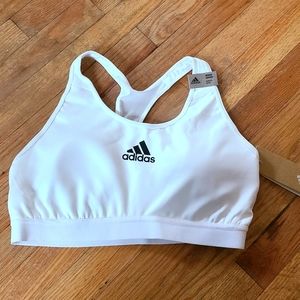 Adidas Padded White Womens Sports Bra Size XL NWT